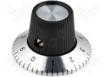 Копче RN-113A Копче за потенциометър; с фланец; пластмаса; Ос:6mm; O15x18,1mm